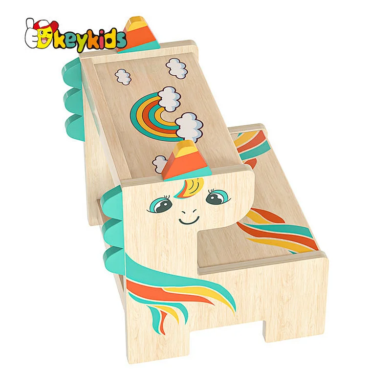 Customize Safety Toilet Step Stool Small Wooden 2 Step Ladder Stool for Toddlers W08G358
